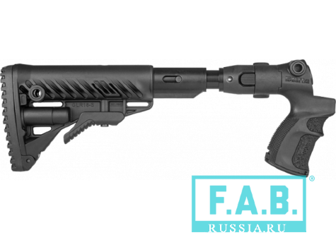 Складной телескопический приклад FAB Defense AGMF 500 FK SB с компенсатором отдачи для Mossberg 500