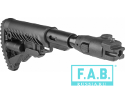 Складной телескопический приклад FAB Defense M4-AK P SB с компенсатором отдачи для АК47/74